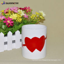 11oz Sublimation color changing mug with red heart